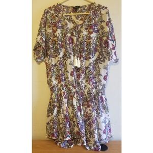 Banana Republic Paisley BOHO CHIC Dress sz XL
